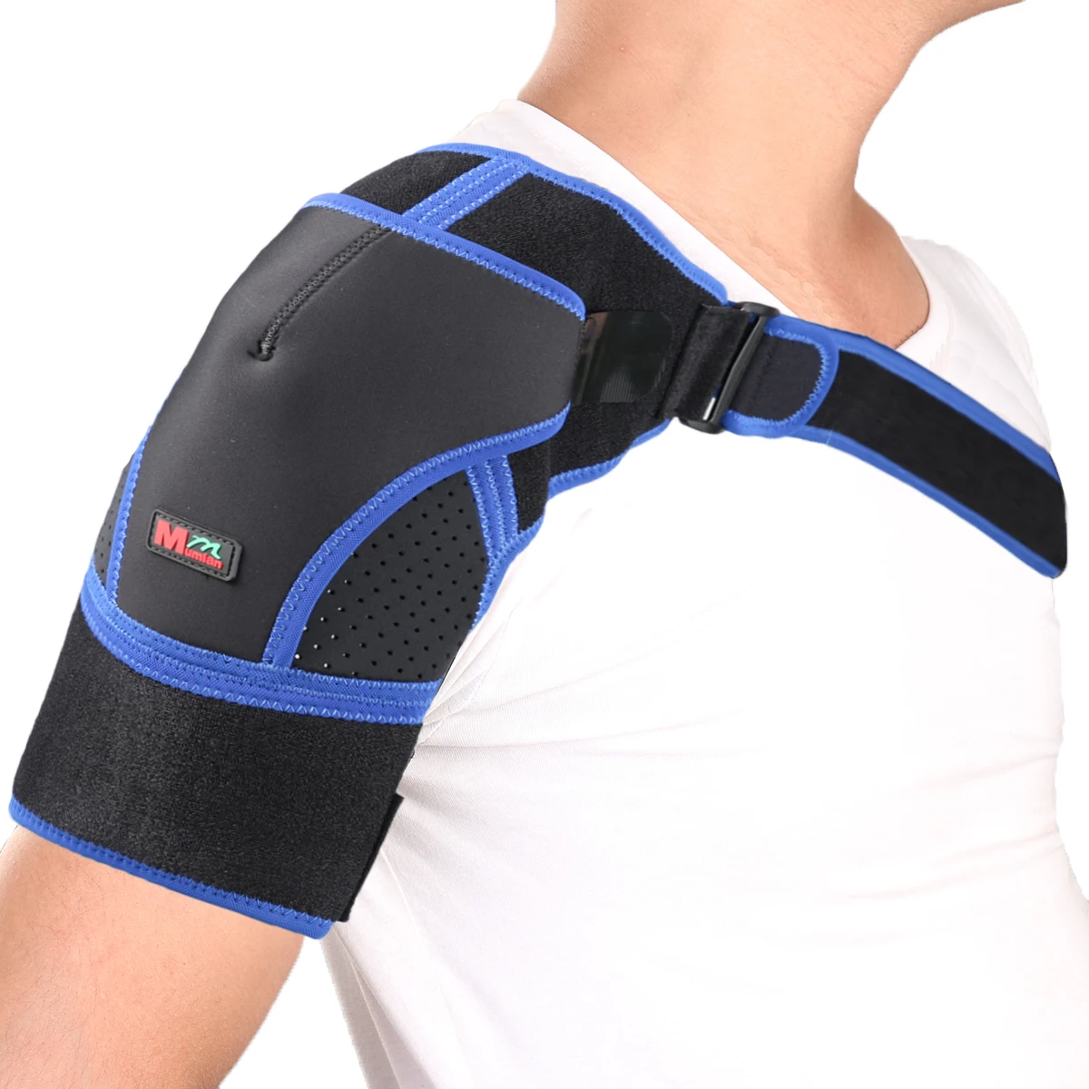 Adjustable Shoulder Brace for Right and Left,Neoprene Rotator Cuff Support Compatible Dislocated AC Joint,Sprain Strap Guard