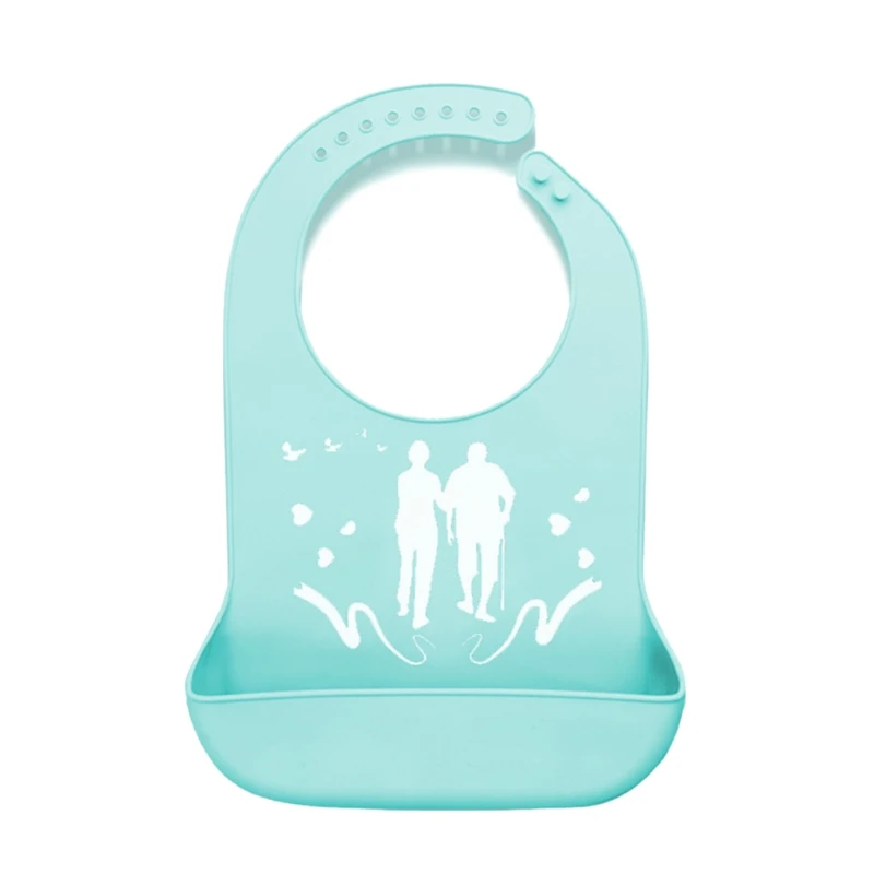 

Adults Waterproof Anti-oil Silicone Bib Senior Citizen Aid Aprons Elderly Aged Mealtime Cloth Protector