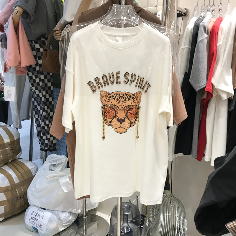 

Женская летняя футболка с коротким рукавом и круглым вырезом