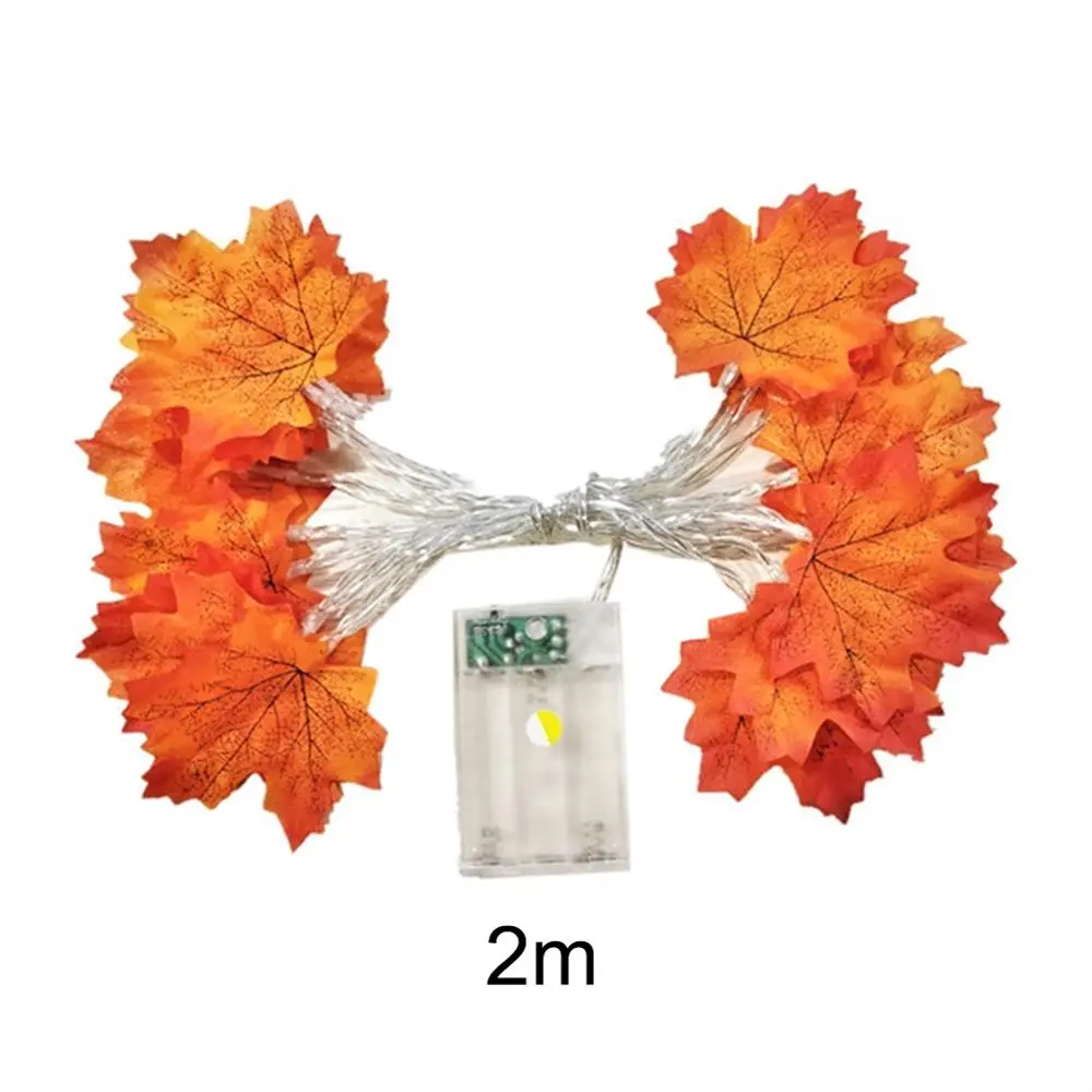 

Stylish Artificial Plant Leaves String Light Halloween Thanksgiving Christmas Autumn Maple Leaves Garland LED Fairy Lights