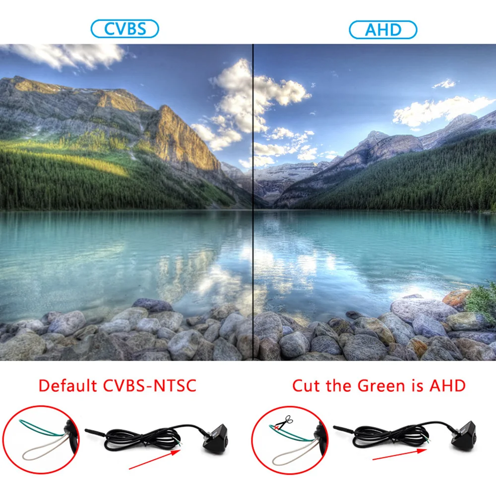 Камера заднего вида Автомобильная с функцией ночного видения 170 ° HD AHD/CVBS 720P |