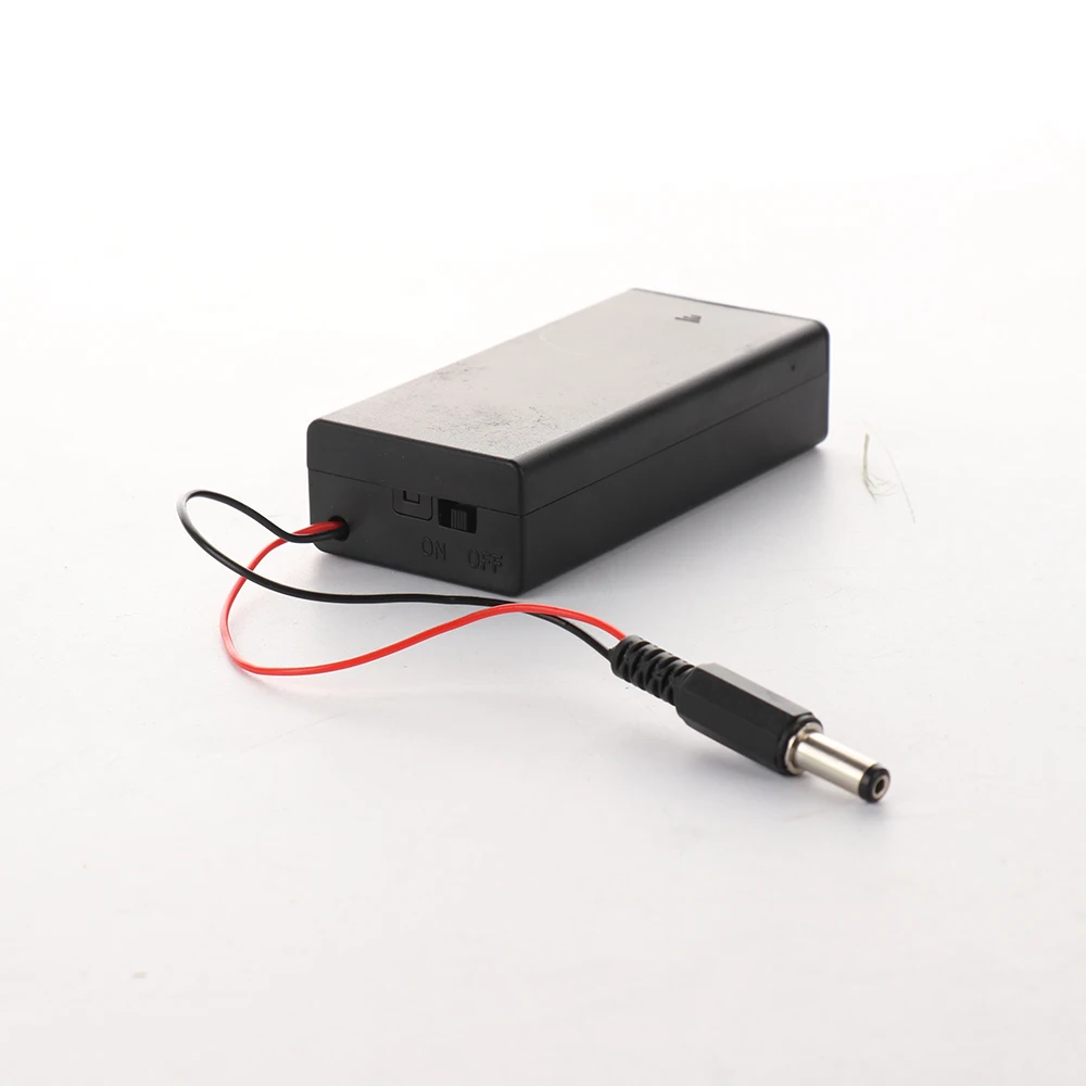 2*18650 Battery Box Case Holder Series 2 Slots DIY Storage Switch ON/Off &ampCover DC Plug For Soldering Connecting |
