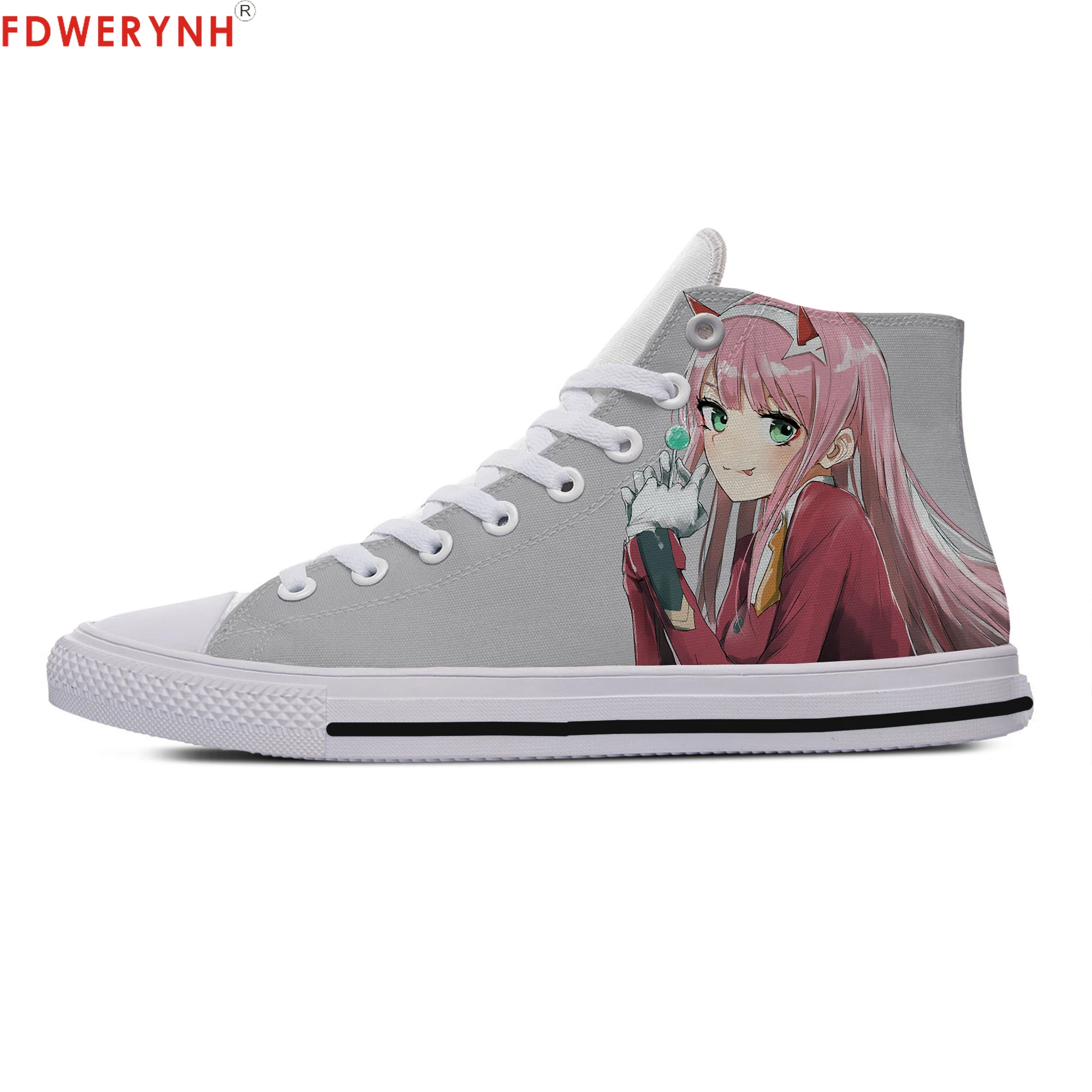 

Men's Casual Shoes Anime DARLING In The FRANXXCanvas 3D Printing Logo Man Lace-Up Breathable Lightweight Mesh Shoes