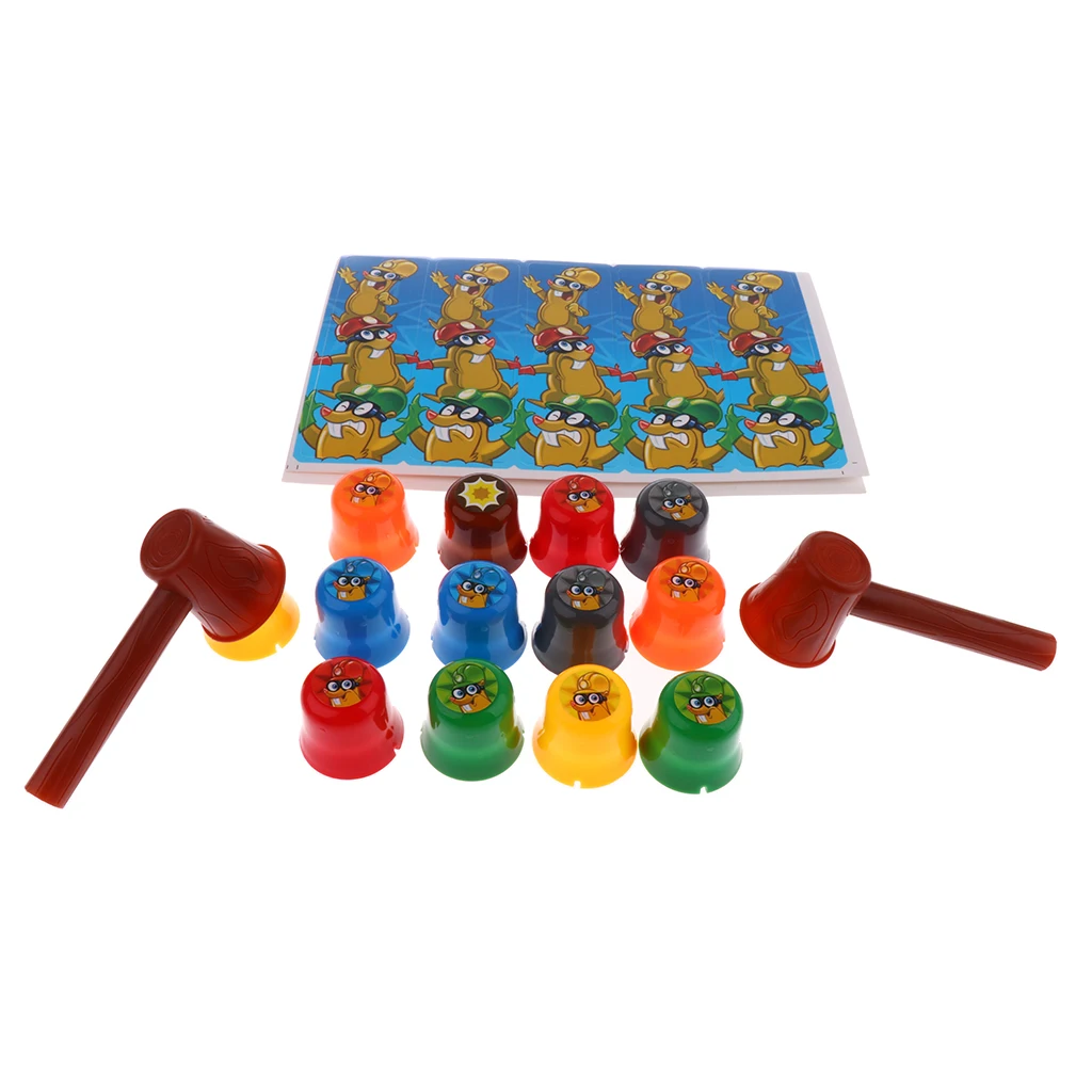 

Creative Hammering Mole Stack Cups Board Game Kids Hand Eye Coordination Toy