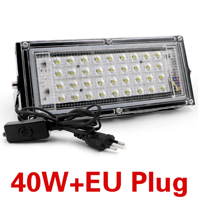 40W EU plug EnwYe 220V 240V светодиодный литой светильник Светодиодный точечный светильник, 40 Вт, 50 Вт, ручная сборка IP65 мощность водонепроницаемый ландшафтный светильник ing светодиодный уличный фонарь - Испускаемый цвет: 40W EU plug