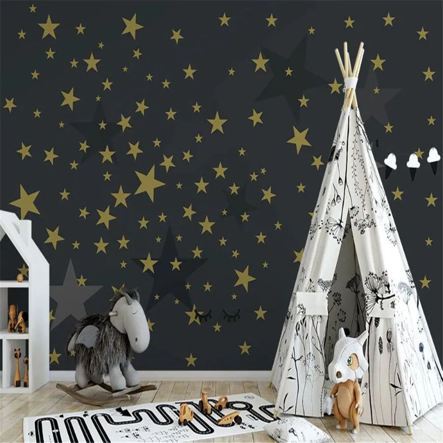 3D-обои Milofi на заказ с рисунком ночного звездного неба фон для детской комнаты