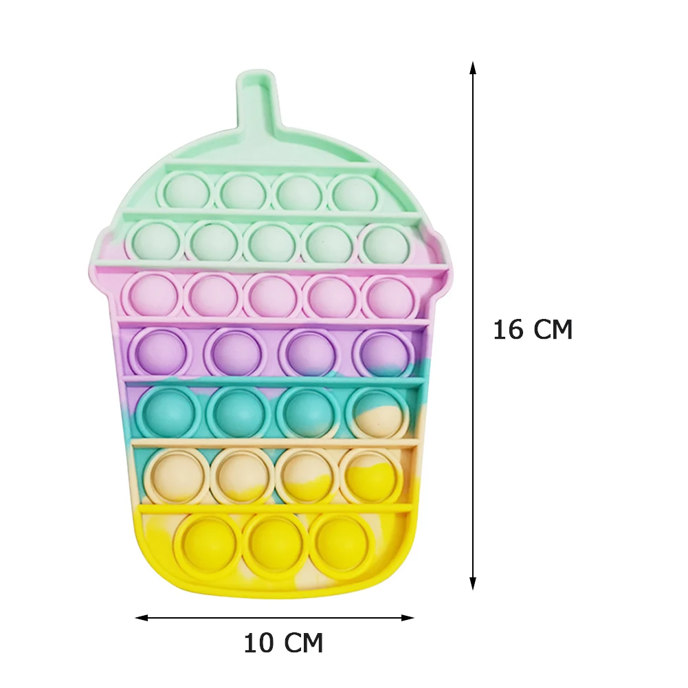 

Slicone Rainbow Ice Cream Push Bubble Sensory Toy Anti-stress Relaxing Fidget Autism Toys Stress Relief Special Needs for Adult