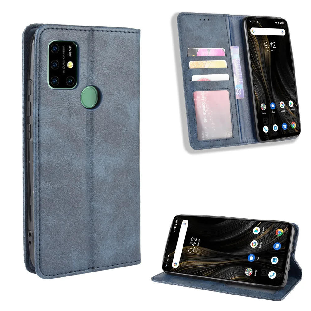 Для Umidigi power 3 чехол кошелек Флип стиль винтажный кожаный для телефона с