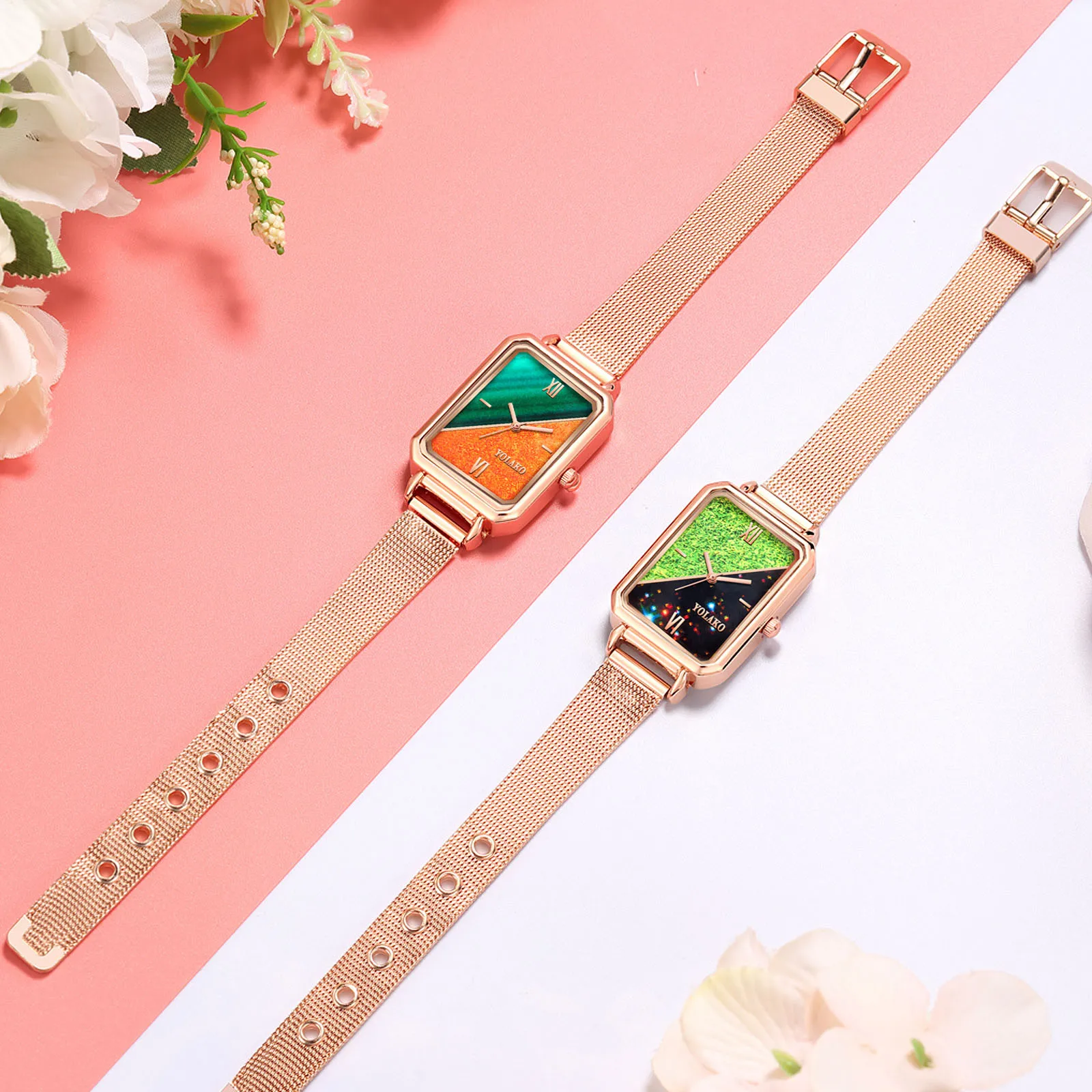 

Quartz Watch Simple Vintage Small Dial Rose Gold Stainless Steel Strap Watch for Women Korean Fashion Wristwatch Zegarki Damskie