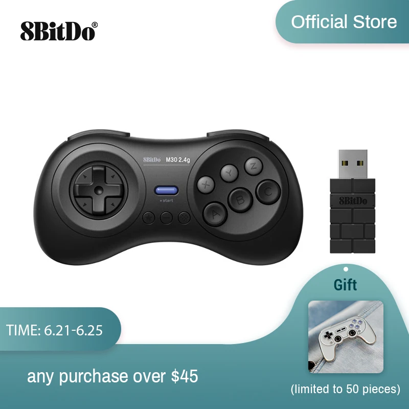 8bitdo M30 2 4G Беспроводной игрового контроллера геймпад для Sega Genesis мини и игры Mega Drive