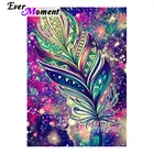 Набор для алмазной мозаики с разноцветными перьями, 4Y1141