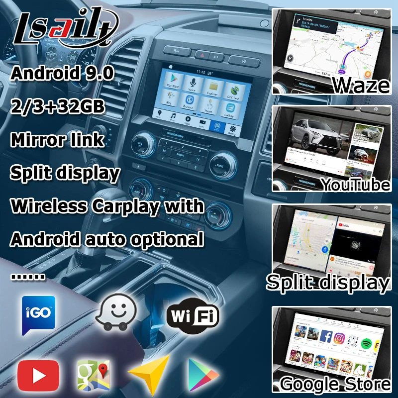 Андроид/carplay интерфейсный блок для Ford F-150 беспроводной carplay видео интерфейс