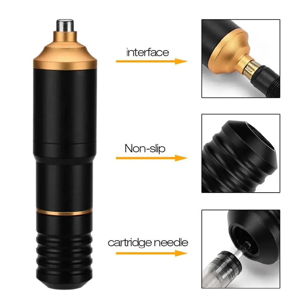 BellyLady золотой черный стержень алюминиевая ручка для ногтей мотор тату машина