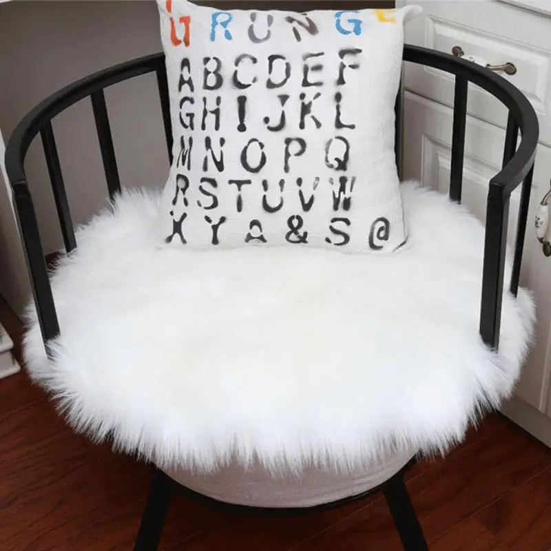 Мягкий коврик для стула из искусственной овечьей шерсти 50/35/40 см | Дом и сад