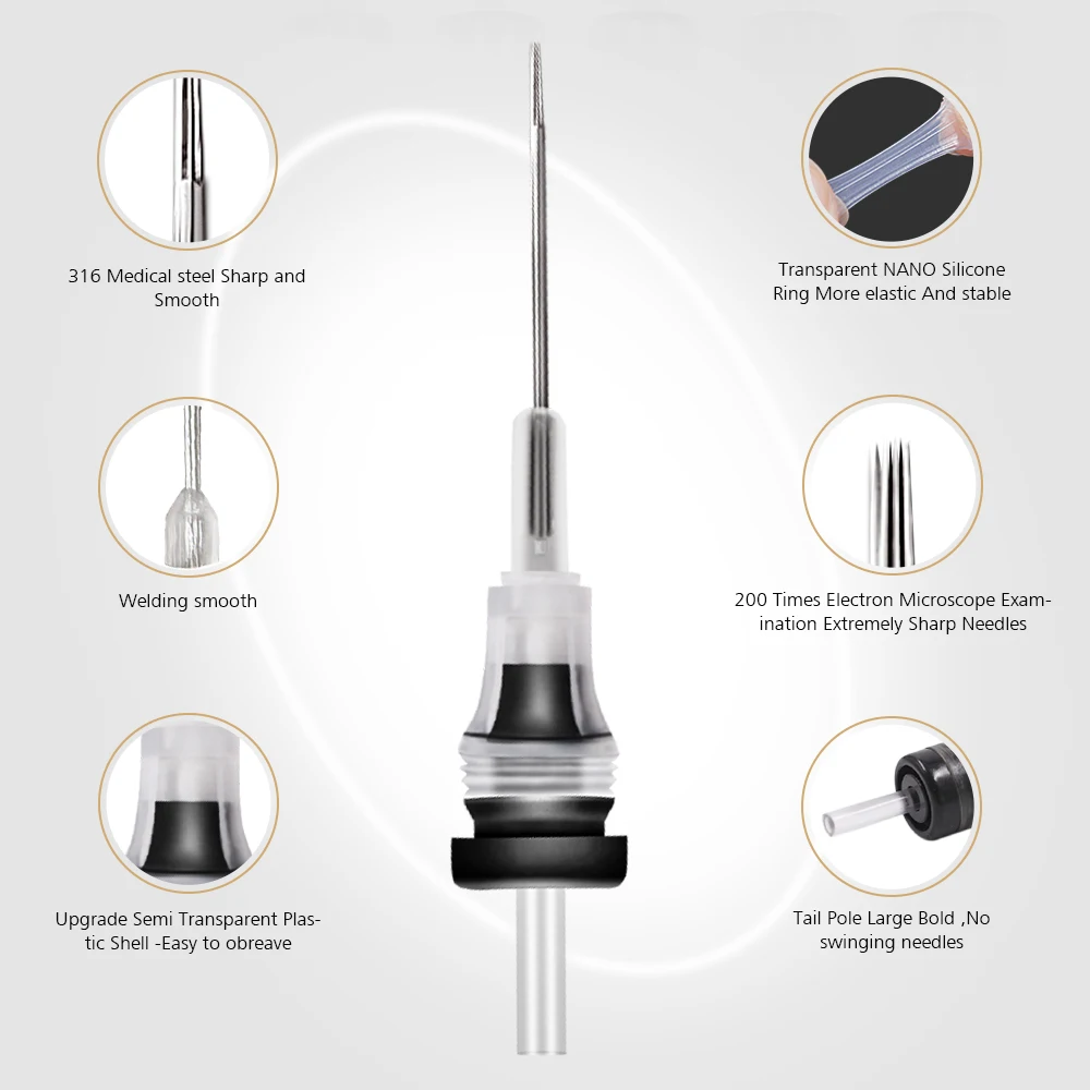 Профессиональные картриджи для тату игл 0 35 mmRL RS RM одноразовые иглы перманентного