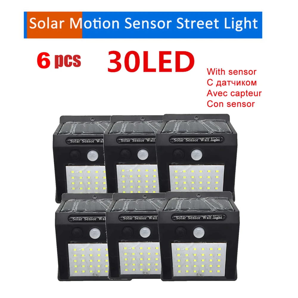 

whole sale series Solar Lamp Recharged Motion Sensor Waterproof Solar Light Garden Street Wall Spotlight remote remote controlle
