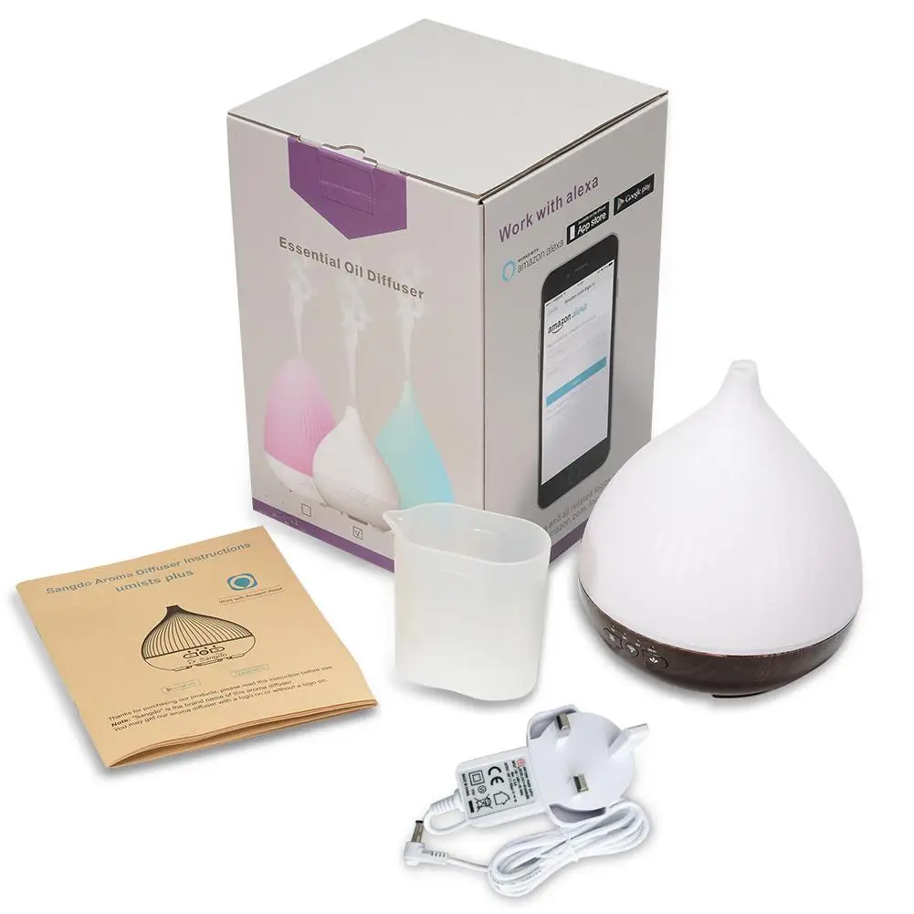 Аромадиффузор эфирного масла 300 мл управление через приложение смартфона для