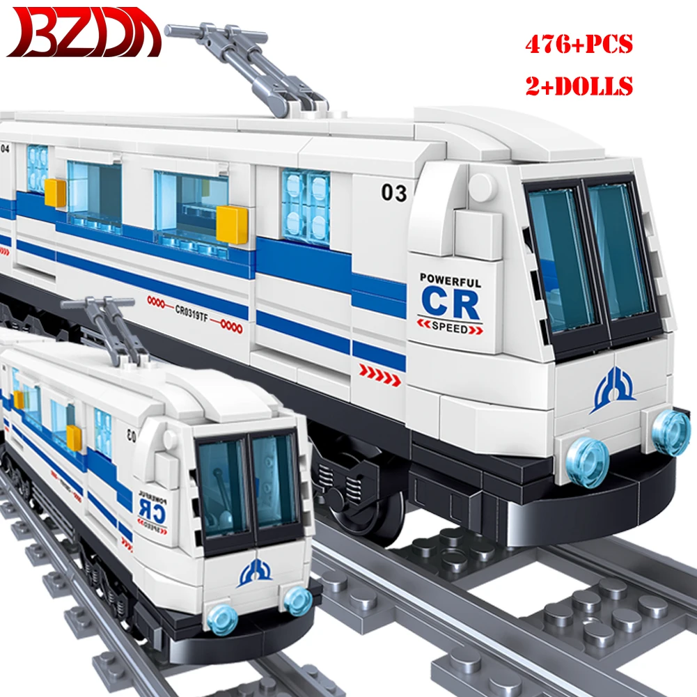 

Railway City 476PCS Train Rail train Transportation Building Blocks High Speed Subway Rail Model Bricks Boys Toys Christmas Gift