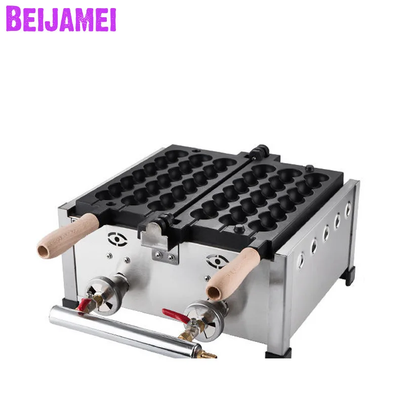 

BEIJAMEI Quail Egg Skewer Waffle Maker Machine Electric Gas Ball Shape Roaster Sugar-coated Haws Cake Making