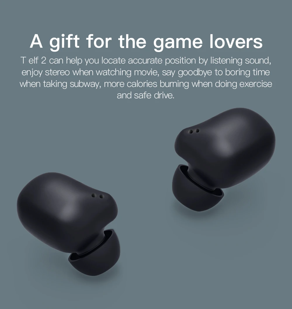Bluedio wireless bluetooth earphone for phone T-elf 2 TWS stereo sport earbuds headset with charging box built-in microphone