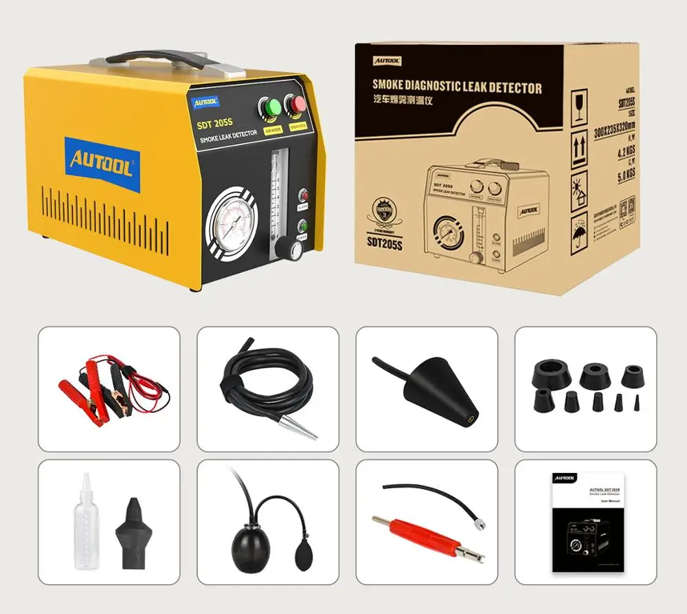 Новый AUTOOL SDT205S автомобильный генератор дыма автомобильной утечки трубопровода