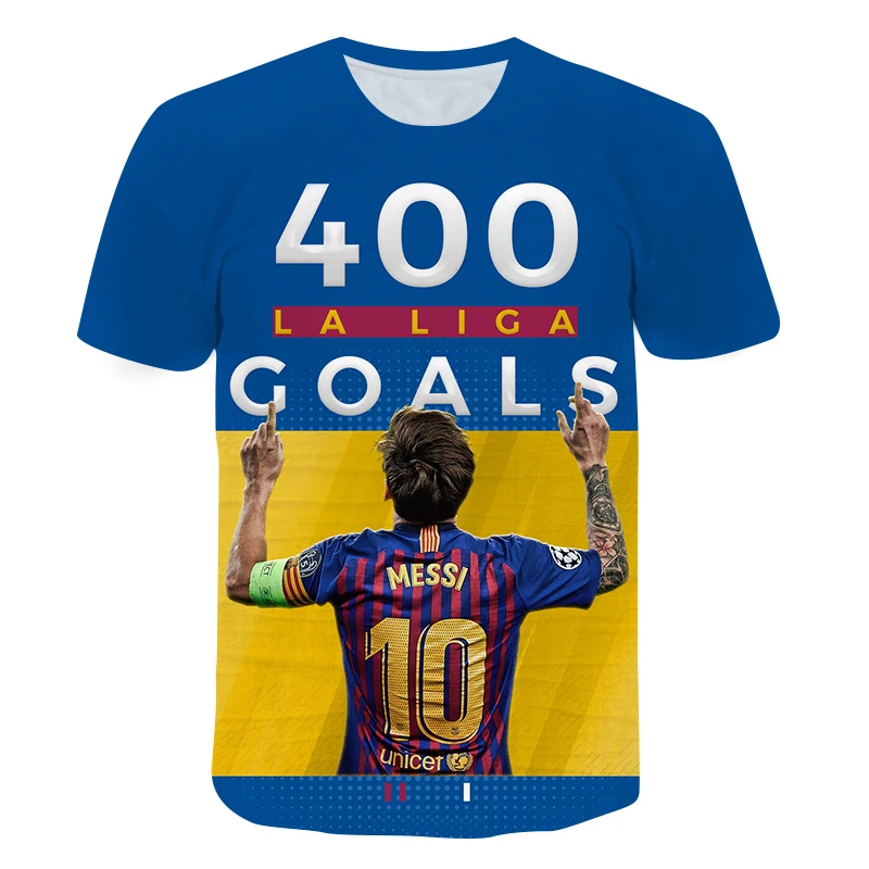 

2021NEW Boy Football Shirts Soccer Star T-Shirt Summer Cool Print Children Short Sleeves Cool Cartoon Clothing Kids Sport Shirts