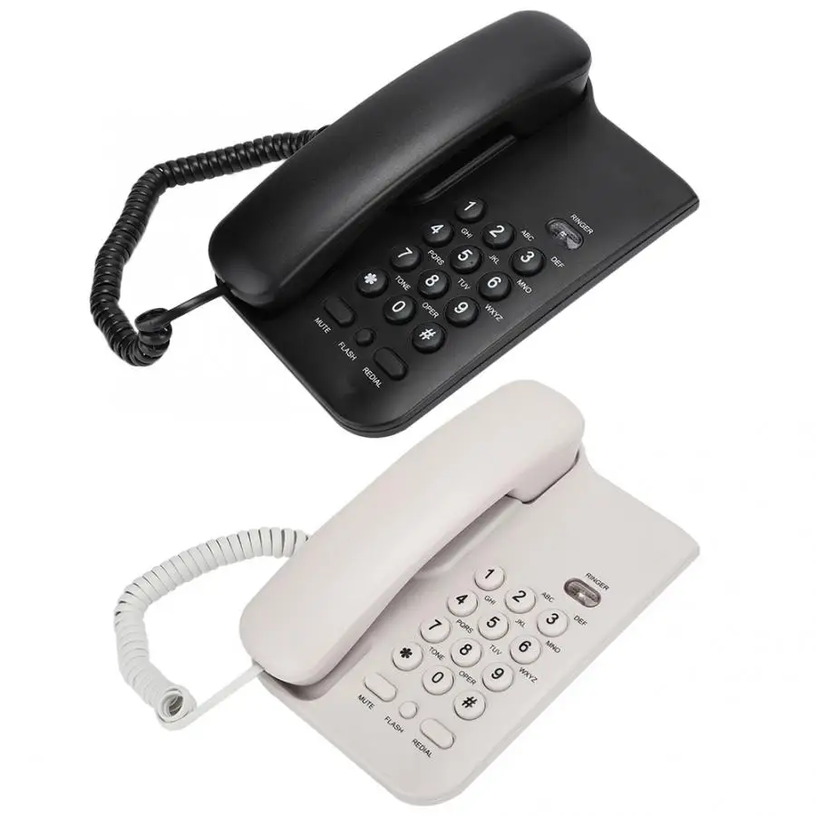 Домашний стационарный телефон настенный настольный проводной мини-телефон для