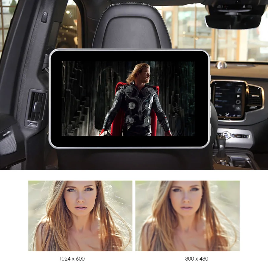 Монитор на подголовник автомобиля 10 1 дюйма 1024x600 HD HDMI IR AV FM USB | Автомобили и