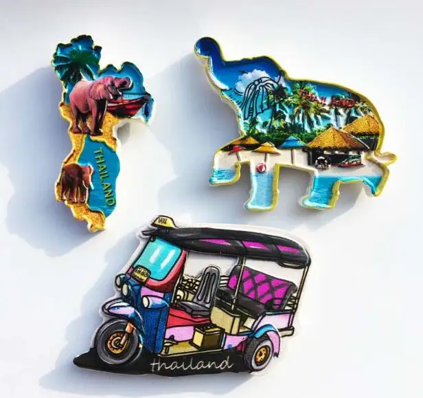 Тайланд наклейка на холодильник 3d стерео Бангкок Пхукет нефрит Будда храм