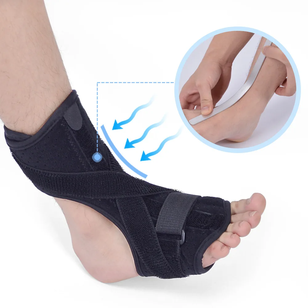 

Plantar Fasciitis Dorsal Night Splint Foot Orthosis Stabilizer Medical Foot Drop Ankle Splint Support + Spiky Massage Ball