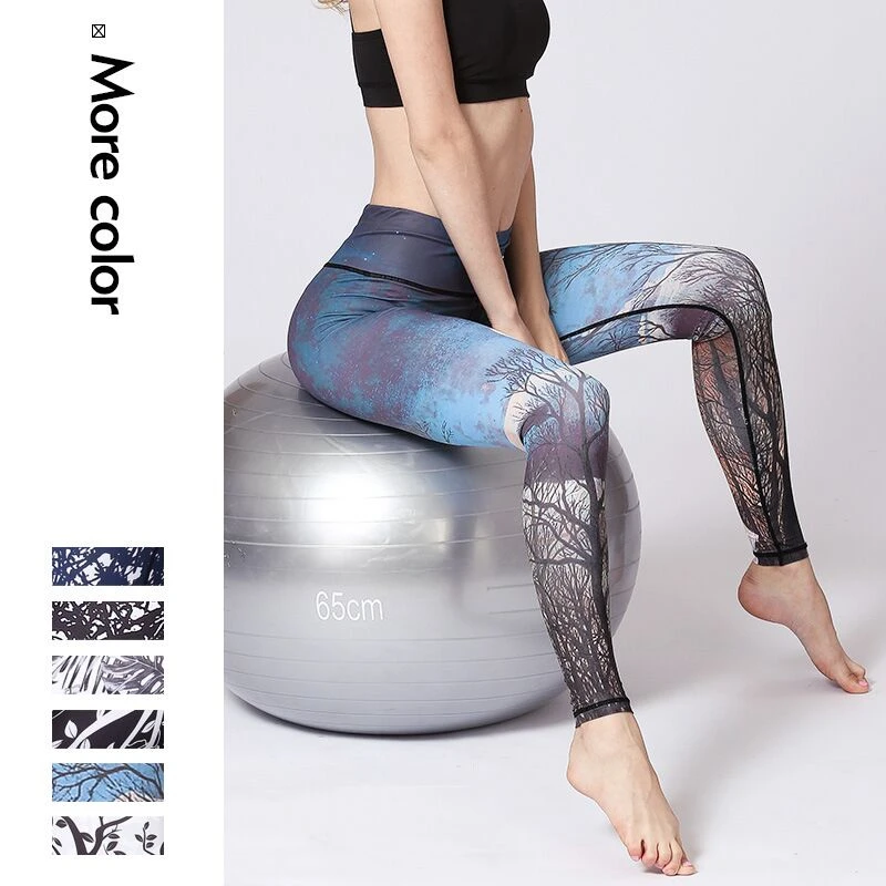 

Yoga Pants Women Fitness Sports Leggings Long Tights Girls High Waist Running Workout Trouser Plus Size XL Tummy Control