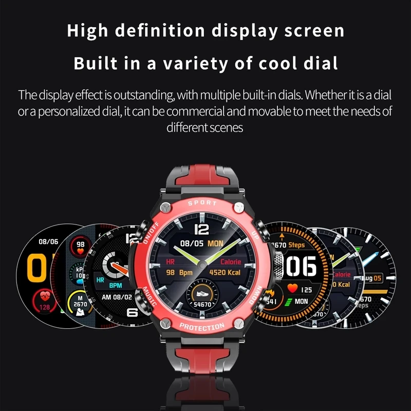 

New Sports Music Smart Watch Men Pedometer Watches Call Reminder BP Heart Rate SmartWatch Sports Fitness Tracker Supports Phone