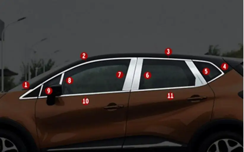 Нержавеющая сталь украшение для стекла автомобиля статья Chorme автомобильные