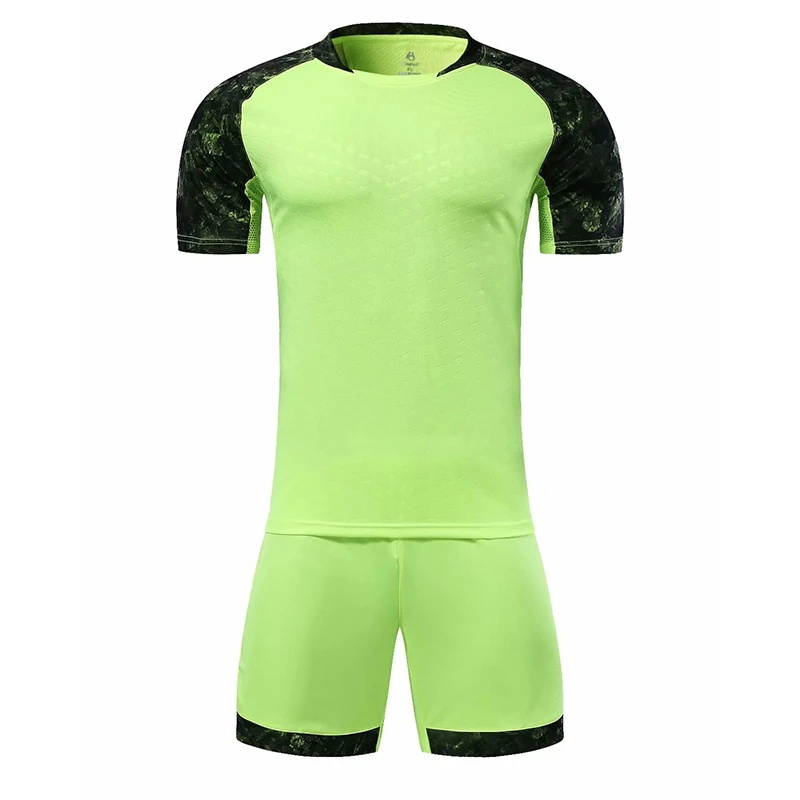 Мужская красная футбольная рубашка с коротким рукавом зеленая Футбольная форма