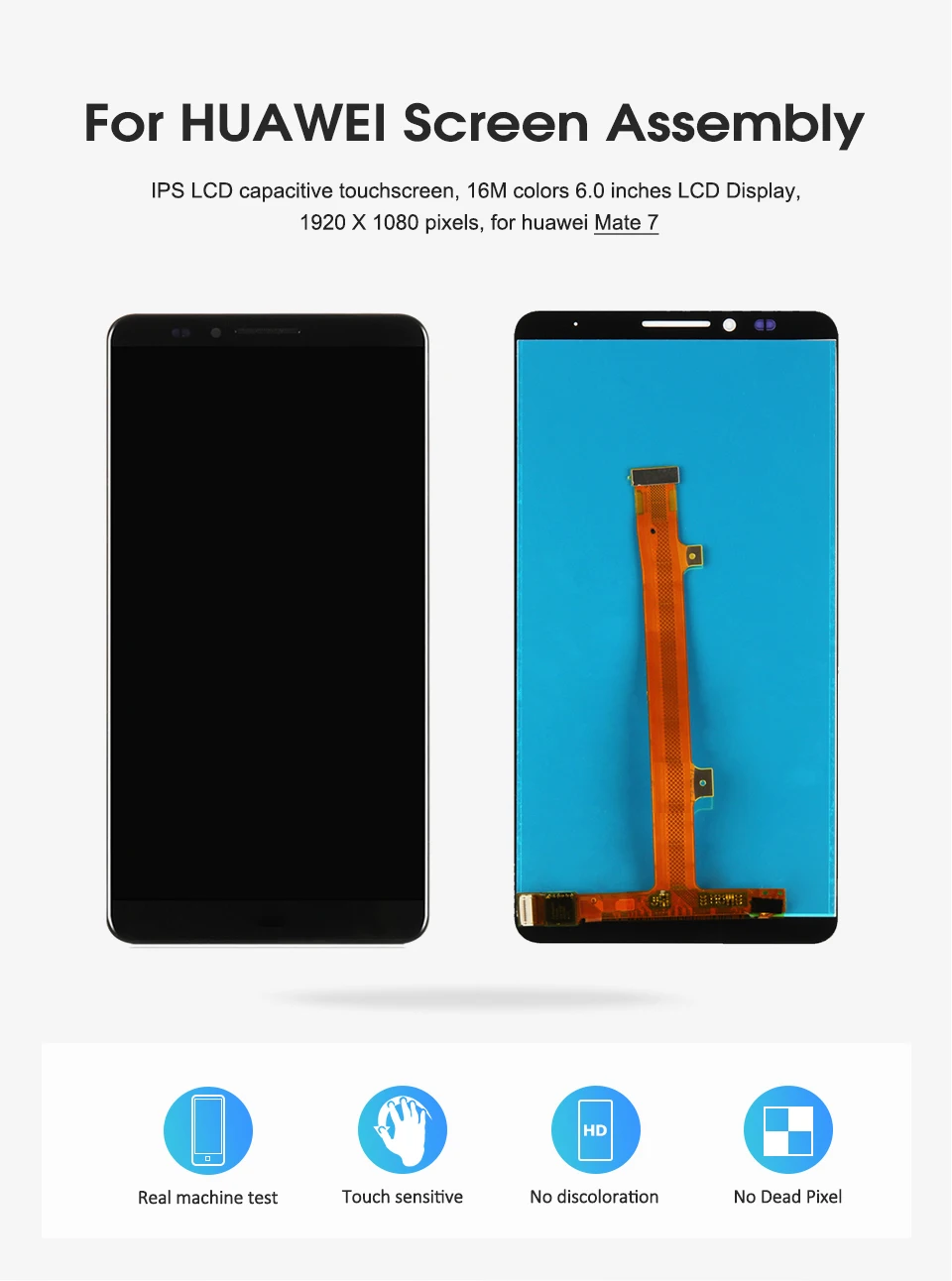 6,0 ''дисплей для huawei mate 7 ЖК-дисплей сенсорный экран дигитайзер с рамкой для huawei Ascend mate 7 Дисплей запасные части