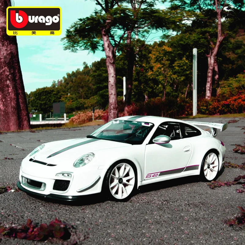 Bburago 1:18 911 GT3 RS модель автомобиля из сплава Модель автомобиля украшение автомобиля коллекция Подарочная игрушка Литье под давлением модель игрушка для мальчиков