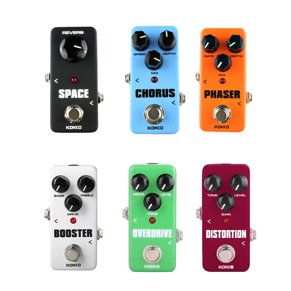 

KOKKO Guitar Pedal Compressor Overdrive Booster Distortion Effect Pedal Tuner Power Adapter Cable Chorus Looper Reverb Pedal