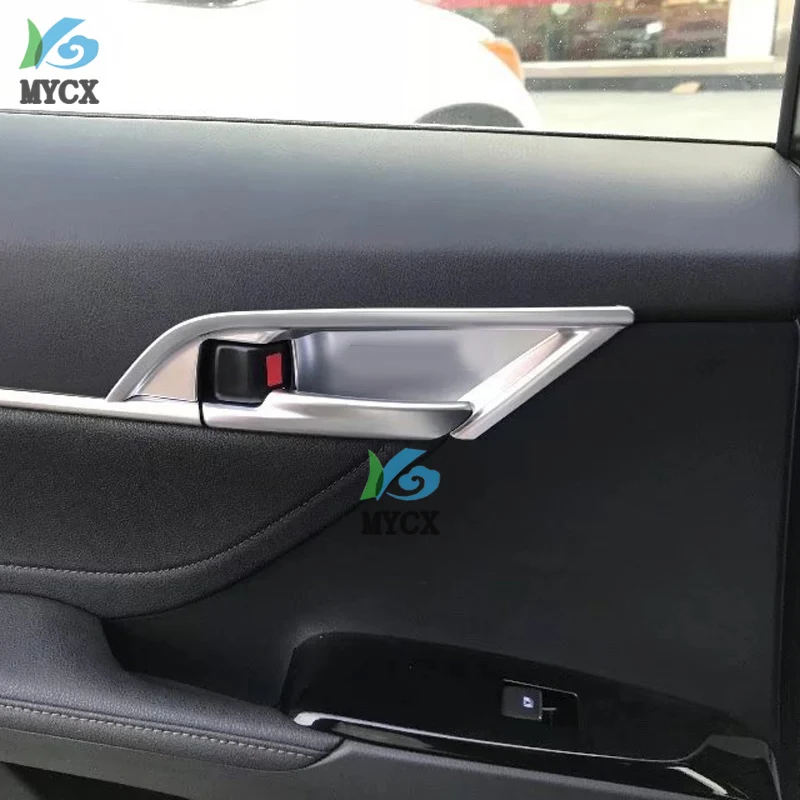 Стиль из углеродного волокна внутренняя дверная ручка декоративные чехлы