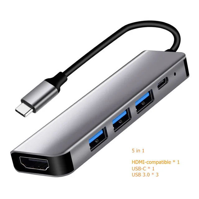 

Type C To HDMI-Compatible 4K USB-C 3.0 Adapter Multi-Port Hub For MacBook Samsung S8 Dex Huawei P30 Dock Xiaomi 10 Projector TV