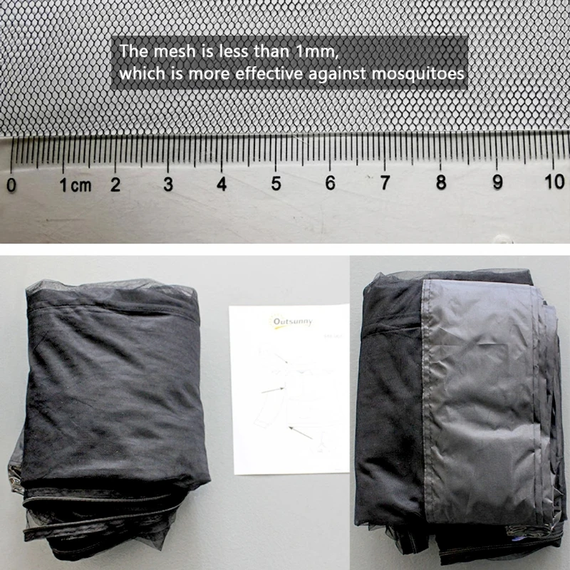 Netting With Zipper Door Adjustable Rope For Patio Table