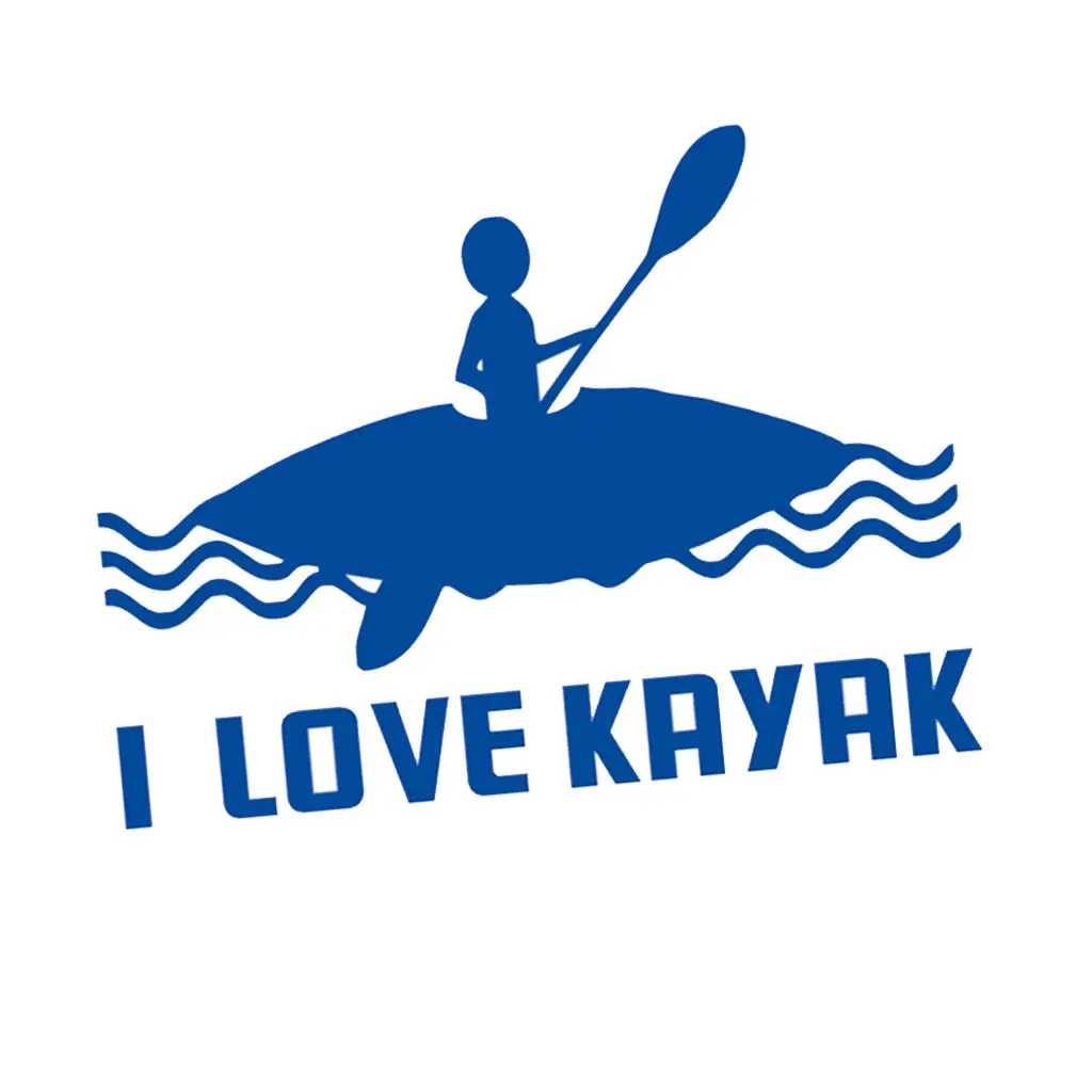 

Водонепроницаемые виниловые наклейки I LOVE, каяк, каноэ, лодка, забавная наклейка, автомобильное окно, Декор для дома и автомобиля, прочные на...