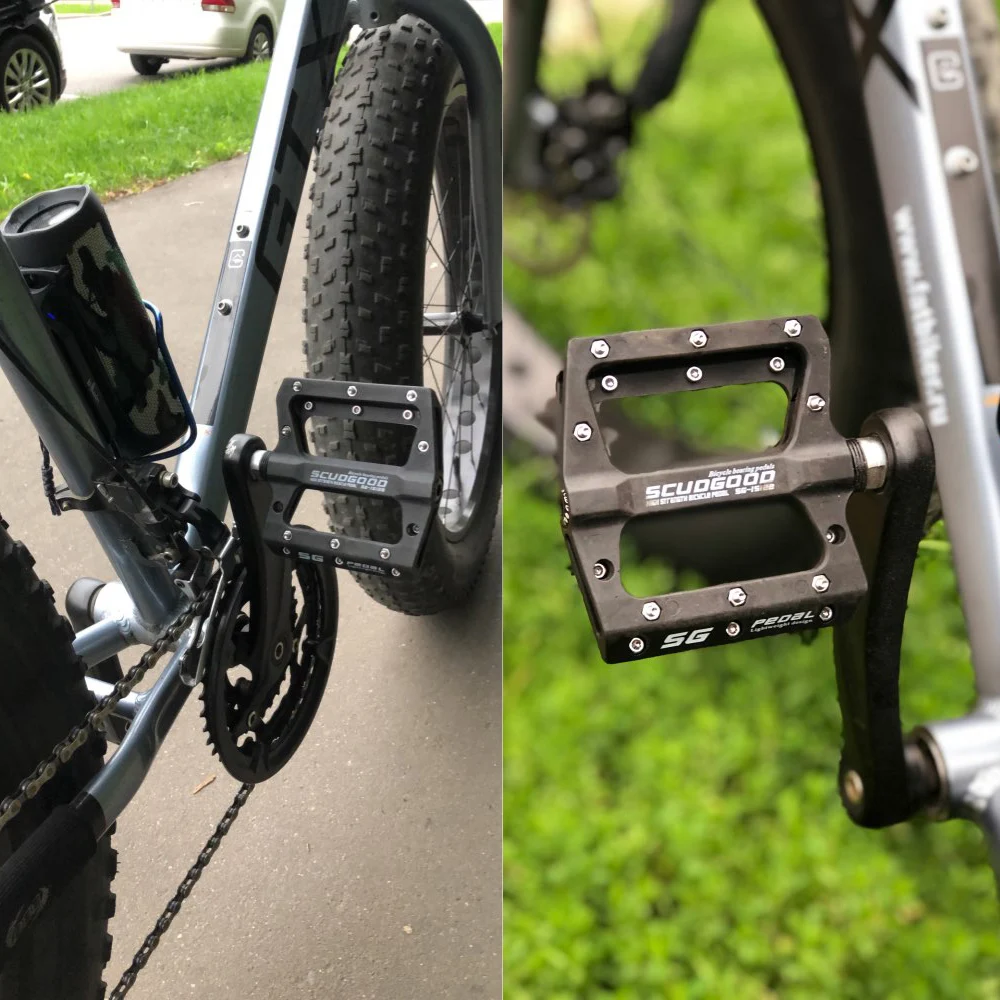 MTB велосипед портативный Горный педали для велосипеда нейлон волокно 4 цвета большой ноги педали для велосипеда педали запчасти для велосипеда