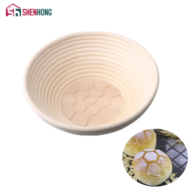 SHENHONG круглая футбольная банетка с узором плетеная корзина из ротанга ручной