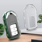 Чехол для автомобильного ключа из ТПУ чехол для ключа для Honda Accord Civic 2018 2019 Odyssey CRV Pilot HRV Vezel City бесключевой доступ