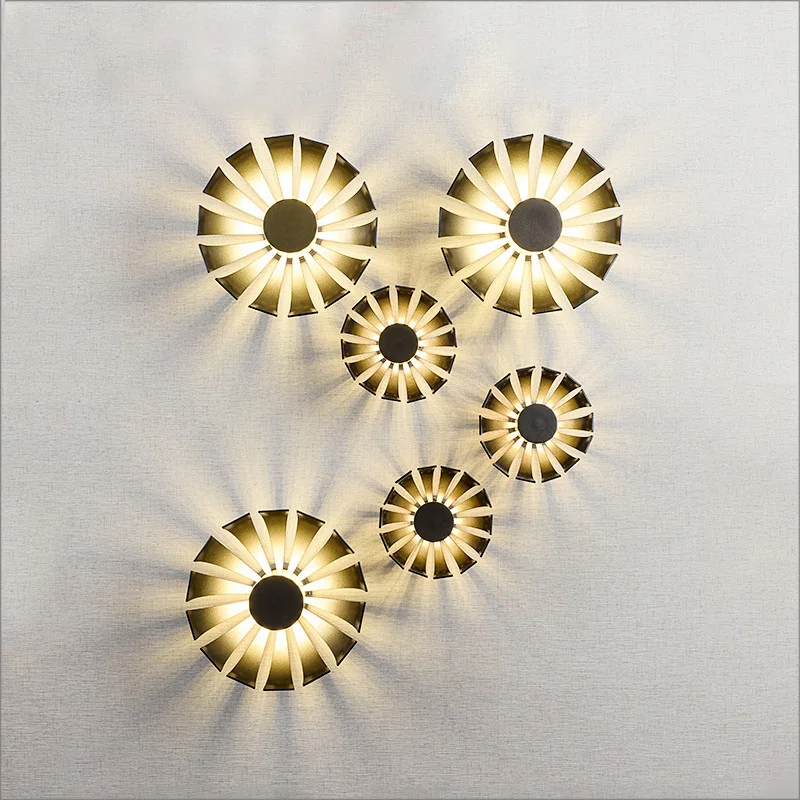 

Креативная индивидуальная модель комнаты в стиле постмодерн, настенный фон для телевизора, настенный светильник для коридора, калейдоскоп...