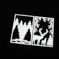 christmas deer overlap background metal cutting dies diy scrapbooking paper photo album crafts mould cards blade punch stencils
