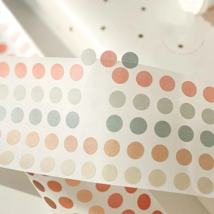 50 шт. Цветная Клейкая Лента в горошек декоративный стикер для скрапбукинга