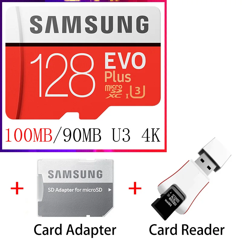 MB-MC128G-KT5-CA1001 Карта памяти SAMSUNG EVO 32 64 128 Гб Micro SD 128 ГБ 32 ГБ 64 Гб 256 ГБ 512 Гб Micro SD карта SD/TF флэш-карта microSD carte для телефона - Емкость: MB-MC128G-KT5-CA1001