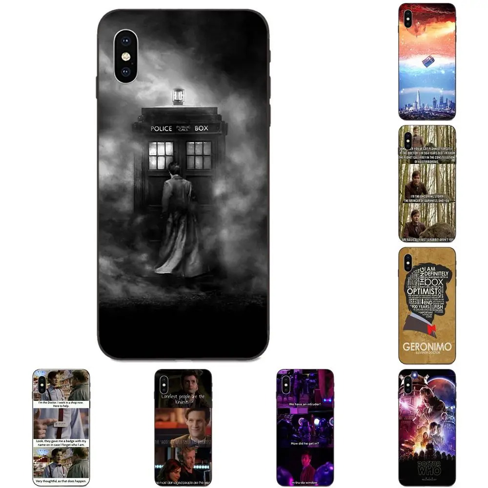 Мягкий силиконовый чехол из ТПУ черного цвета для ТВ шоу стикер Boom Doctor Who Apple iPhone 4