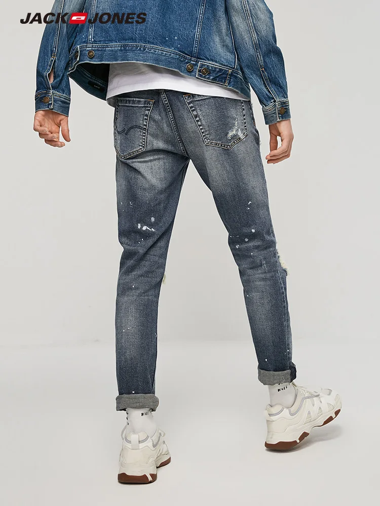 Джек Джонс Для Мужчин's Краска в баллоне распылителе отделка Рваные джинсы |